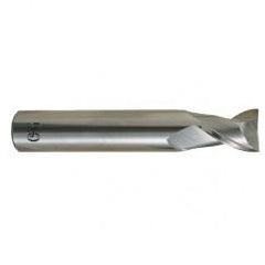 1/4 Dia. x 2-1/2 Overall Length 2-Flute .060 C/R Solid Carbide SE End Mill-Round Shank-Center Cutting-Uncoated - Apex Tool & Supply