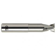 1/2 Dia. x 4 Overall Length 2-Flute .030 C/R Solid Carbide SE End Mill-Round Shank-Center Cutting-Uncoated - Apex Tool & Supply