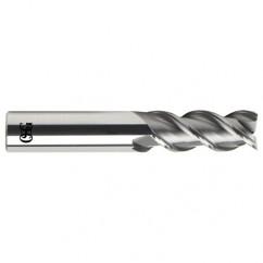 1/4 Dia. x 2-1/2 Overall Length 3-Flute Square End Solid Carbide SE End Mill-Round Shank-Center Cutting-Uncoated - Apex Tool & Supply