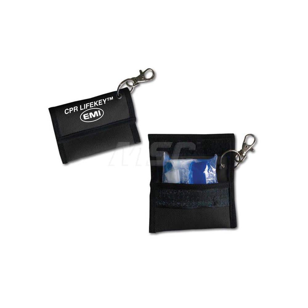Disposable CPR Masks/Breathers; Size: Adult; Child; Filter Type: Mouth Barrier; Case Material: Nylon; Case Color: Black; Case Type: Pouch; Includes: (1) CPR Lifekey ™ (1) Nylon case; Additional Information: Yes; Disposable: Yes
