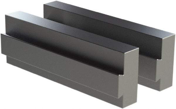 CarveSmart - 3/4" Wide x 2" High x 3/4" Thick, Flat/No Step Vise Jaw - Soft, Aluminum, Fixed Jaw, Compatible with 6" Vises - Apex Tool & Supply