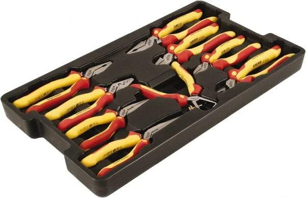 Wiha - 9 Piece Insulated Pliers, Cutters & Molded Tray Hand Tool Set - Comes in Box - Apex Tool & Supply