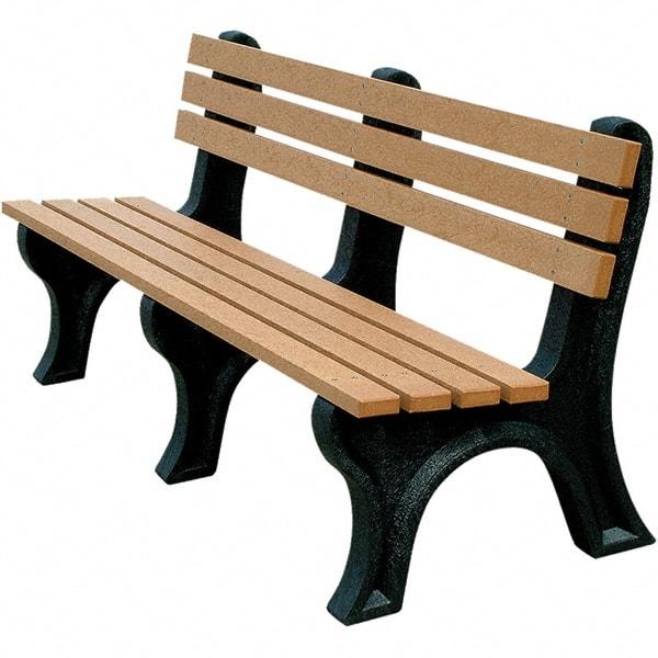 Vestil - 6' Long x 26-1/4" Wide, Recycled Plastic Bench Seat - Apex Tool & Supply