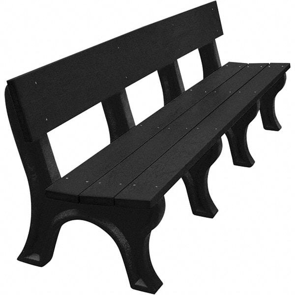 Vestil - 8' Long x 26-1/4" Wide, Recycled Plastic Bench Seat - Apex Tool & Supply