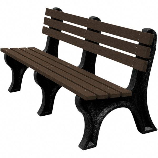 Vestil - 6' Long x 26-1/4" Wide, Recycled Plastic Bench Seat - Apex Tool & Supply