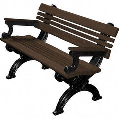 Vestil - 4' Long x 26-3/4" Wide, Recycled Plastic Bench Seat - Apex Tool & Supply