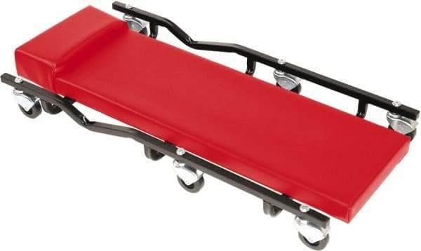Whiteside - 570 Lb Capacity, 6 Wheel Heavy-Duty Creeper - Steel, 34" Long x 4" High x 17" Wide - Apex Tool & Supply