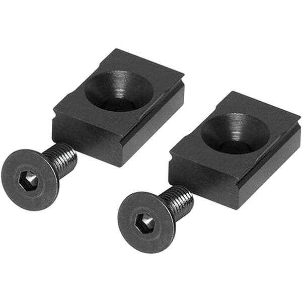 Raptor Workholding - Vise Jaw Plate - Steel, 1/2" Long, 4 Units - Apex Tool & Supply
