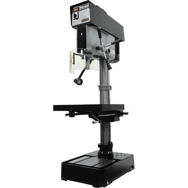 Jet - 10-7/16" Swing, Variable Speed Pulley Drill Press - Variable Speed, 2 hp, Three Phase - Apex Tool & Supply