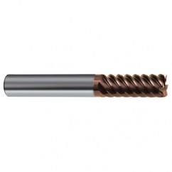 1/4" Dia. - 2-1/2" OAL - 45° Helix Nano-SI Carbide End Mill - 6 FL - Apex Tool & Supply