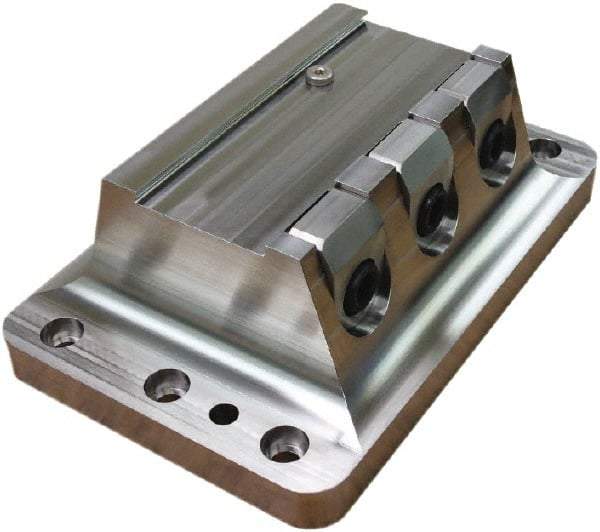 Raptor Workholding - 2-3/4" Jaw Width, 10" High x 10" Long x 8" Wide Dovetail Vise - For Use with 4 & 5 Axis Workholding Systems - Apex Tool & Supply