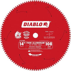 Freud - 14" Blade Diam, 108 Teeth, Carbide-Tipped Cold Saw Blade - 1" Arbor Hole Diam, 0.071" Blade Thickness - Apex Tool & Supply