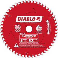 Freud - 5-7/8" Blade Diam, 52 Teeth, Carbide-Tipped Cold Saw Blade - 5/8" Arbor Hole Diam, 0.045" Blade Thickness - Apex Tool & Supply