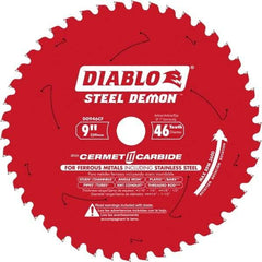 Freud - 9" Blade Diam, 46 Teeth, Carbide-Tipped Cold Saw Blade - 1" Arbor Hole Diam, 1/16" Blade Thickness - Apex Tool & Supply