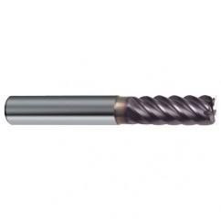 1/4" Dia. - 2-1/2" OAL - 45° Helix Firex Carbide End Mill - 6 FL - Apex Tool & Supply