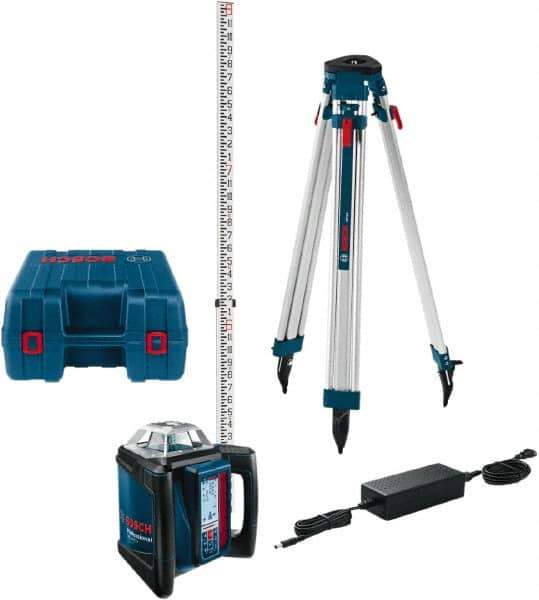 Bosch - 1,650' Measuring Range, 1/16" at 100' Accuracy, Self-Leveling Horizontal Rotary Slope Laser - ±5° Self Leveling Range, 1 Beam - Apex Tool & Supply