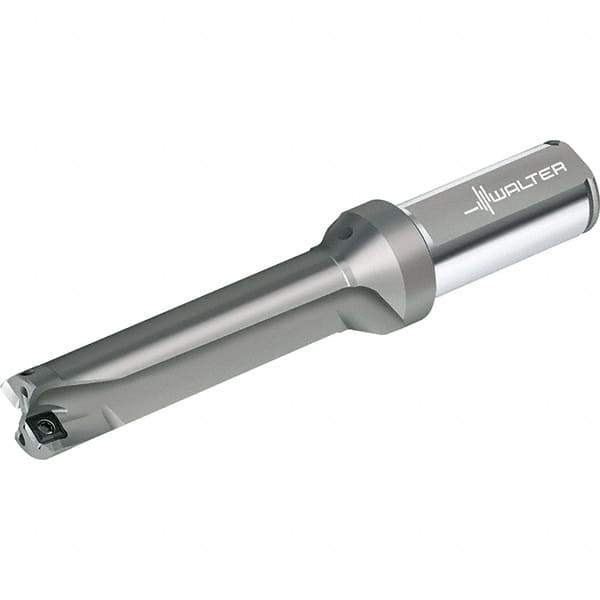 Walter - 92mm Max Drill Depth, 4xD, 23mm Diam, Indexable Insert Drill - 2 Inserts, 25mm Shank Diam, Straight Shank - Apex Tool & Supply