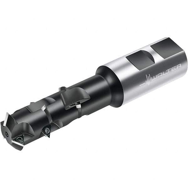 Walter - 44mm Cut Diam, 119mm Max Hole Depth, 40mm Shank Diam, Indexable Thread Mill - Insert Style P26300, 9 Inserts, Toolholder Style T2711, 201.7mm OAL - Apex Tool & Supply