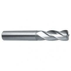 6mm Dia. x 57mm Overall Length 4-Flute Square End Solid Carbide SE End Mill-Round Shank-Center Cut-Uncoated - Apex Tool & Supply
