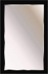 PRO-SAFE - 16" Wide x 22" High, Theft Resistant, Rectangle Glass Washroom Mirror - Stainless Steel Frame - Apex Tool & Supply