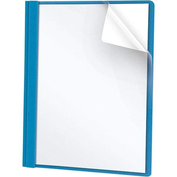 UNIVERSAL - 11" Long x 8-1/2" Wide Report Cover with Tang/Prong Binding - Light Blue - Apex Tool & Supply
