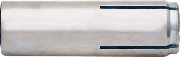 Powers Fasteners - 3/8" Diam, 1/2" Drill, 1-9/16" OAL, Drop-In Concrete Anchor - 1008 Carbon Steel, Zinc-Plated Finish, Hammer Drive, 5/8" Thread Length - Apex Tool & Supply