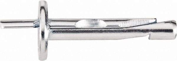 Powers Fasteners - 1/4" Diam, 6mm Drill, 1-3/8" OAL, Hammer Drive Concrete Anchor - 1008 Carbon Steel, Zinc-Plated Finish, Flat Head, Hammer Drive - Apex Tool & Supply