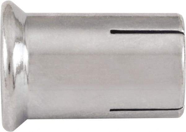 Powers Fasteners - 1/2" Diam, 5/8" Drill, 1" OAL, Drop-In Concrete Anchor - 1008 Carbon Steel, Zinc-Plated Finish, Hammer Drive, 5/8" Thread Length - Apex Tool & Supply