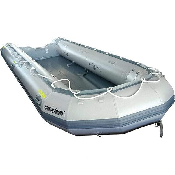 PRO-SAFE - Emergency Preparedness Supplies Type: Rescue Boat Contents/Features: Transom Style; Carry Bag; Foot Pump; (2) Oars; Repair Kit; (2) Aluminum Bench Seats; 12 Person - Apex Tool & Supply
