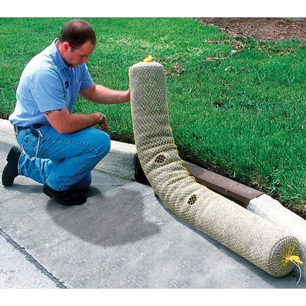 UltraTech - 8' Long x 8' Wide, Polypropylene Grate Guard - 9" Diam, Black, Use for Stormwater/Construction Compliance - Apex Tool & Supply