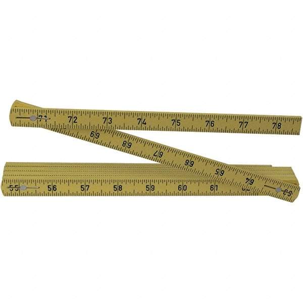 Wiha - Folding Rules Overall Length (Feet): 6.50 Graduation (Inch): 3/32 - Apex Tool & Supply