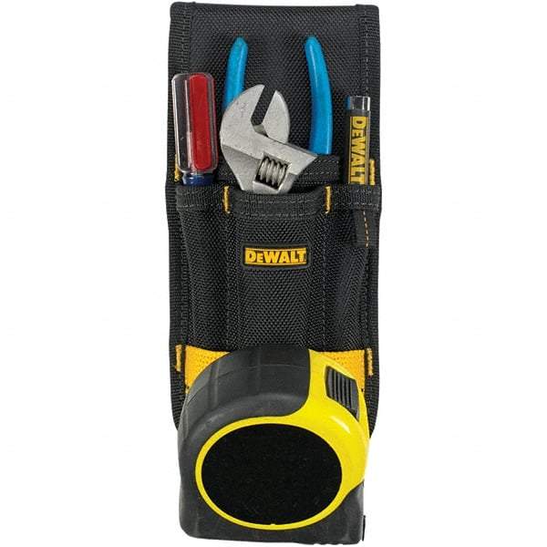 CLC - General Purpose Holster with 4 Pockets - Ballistic Polyester, Black/Yellow - Apex Tool & Supply