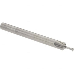 Accupro - 1/16° 1/16" Cut Diam, 0.031" Cut Width, 1/8" Shank, Solid Carbide Double-Angle Cutter - Apex Tool & Supply