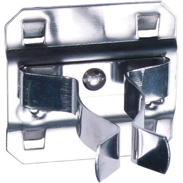 NMC - 7/8" Long Extended Spring Clip Pegboard Hook - 7/8" Projection, Stainless Steel - Apex Tool & Supply