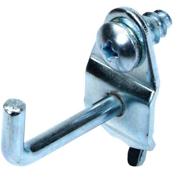 NMC - 1-1/8" Long Pegboard Hook - 1-1/8" Projection, 90° Bend, Steel - Apex Tool & Supply