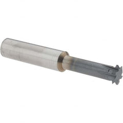 Accupro - 3/8° 3/8" Cut Diam, 0.072" Cut Width, 3/8" Shank, Solid Carbide Double-Angle Cutter - Apex Tool & Supply