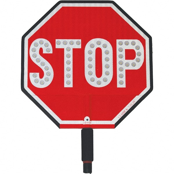 PRO-SAFE - "Stop," 12" Wide x 18" High ABS Plastic Traffic Control Sign - Apex Tool & Supply