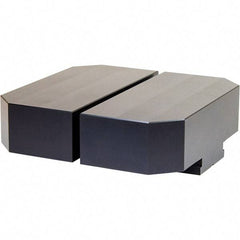 Air Vise Workholding - 6" Wide x 15/16" High x 2-7/8" Thick, Flat/No Step Vise Jaw - Soft, Aluminum, Fixed Jaw, Compatible with AV-T-4 Vises - Apex Tool & Supply