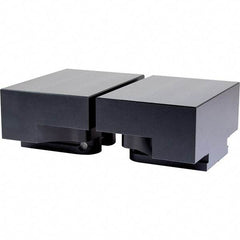 Air Vise Workholding - 4" Wide x 15/16" High x 2-7/8" Thick, Flat/No Step Vise Jaw - Soft, Aluminum, Fixed Jaw, Compatible with AV-T-4 Vises - Apex Tool & Supply