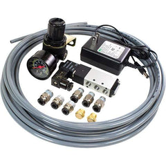 Air Vise Workholding - 15 Piece Vise Electric Operation Kit - Steel, Brass, Plastic - Apex Tool & Supply