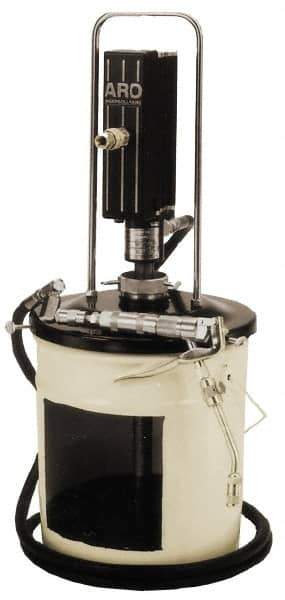 ARO/Ingersoll-Rand - Grease Lubrication 2 Lb/min Flow Carbon Steel Air-Operated Pump - For 120 Lb Container - Apex Tool & Supply