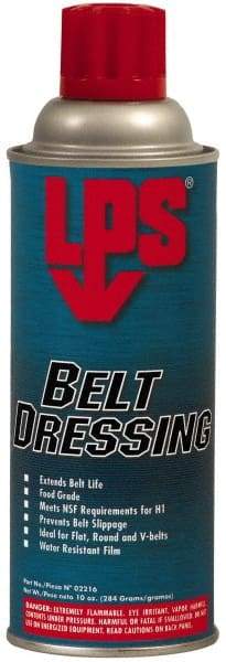 LPS - 10 Ounce Container Clear Aerosol, Belt and Conveyor Dressing - Food Grade, 352°F Max - Apex Tool & Supply