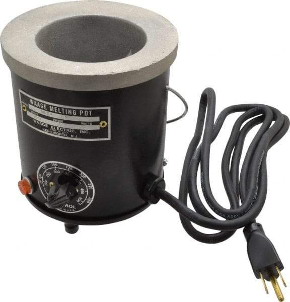 WAAGE - 1 Pint, 3" Deep, 150 to 450°F, Dip Coat Pot - 3-1/2" ID, 115 Volts, 400 Watts - Apex Tool & Supply