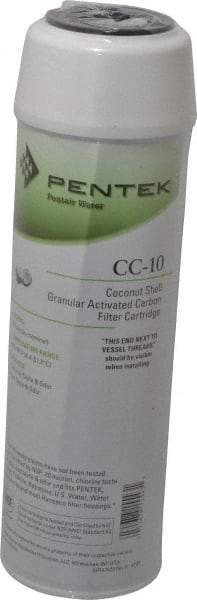 Pentair - 2-7/8" OD, 20µ, Granular Activated Carbon Maximum Absorption Cartridge Filter - 9-3/4" Long, Reduces Tastes, Odors & Sediments - Apex Tool & Supply