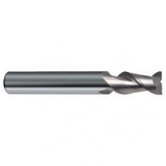 3/16" Dia. - 2" OAL - 45° Helix Bright Carbide End Mill - 2 FL - Apex Tool & Supply