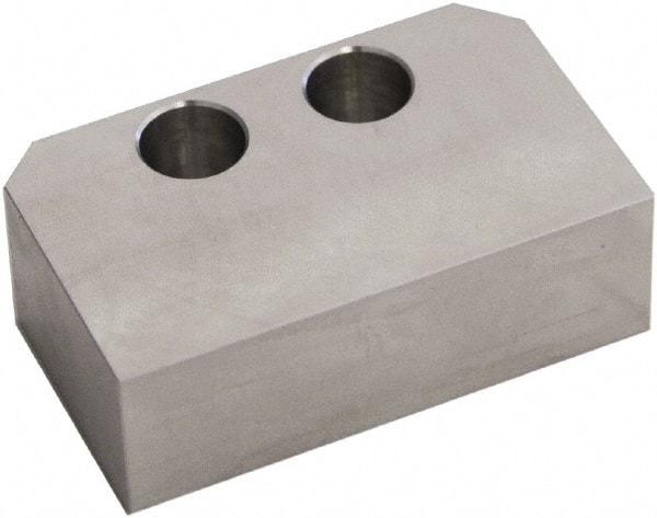 5th Axis - 3" Wide x 1" High x 1.2" Thick, Flat/No Step Vise Jaw - Soft, Aluminum, Manual Jaw, Compatible with V75100 Vises - Apex Tool & Supply