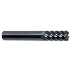 1" Dia. - 4" OAL - 45° Helix Bright Carbide End Mill - 8 FL - Apex Tool & Supply