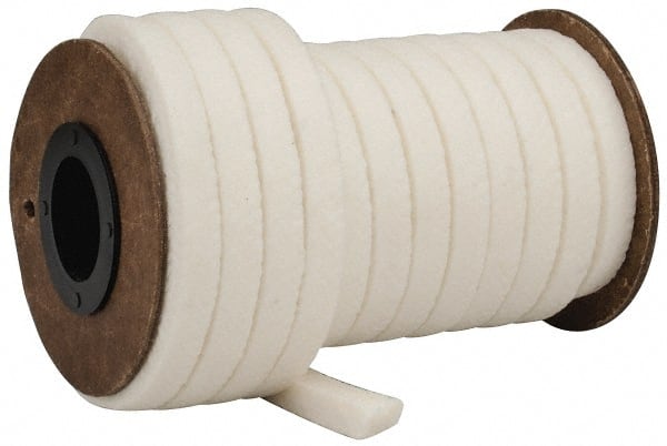 Made in USA - 5/16" x 17.6' Spool Length, PTFE/Synthetic Fiber Compression Packing - Apex Tool & Supply