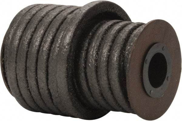 Made in USA - 5/16" x 18' Spool Length, Acrylic Fiber Graphite Yarn Compression Packing - 500° F Max, Dark Gray - Apex Tool & Supply