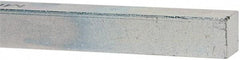 Made in USA - 12" Long x 1/2" High x 1/2" Wide, Zinc-Plated Oversized Key Stock - C1018 Steel - Apex Tool & Supply